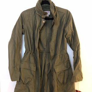 Army green utility jacket
